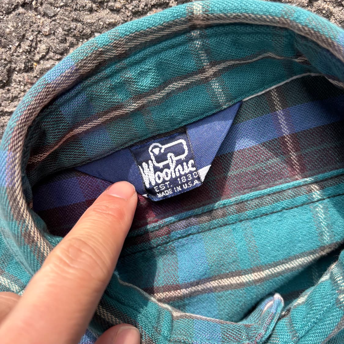 90년대 미국 울리치 헤비코튼 체크셔츠 상품이미지3