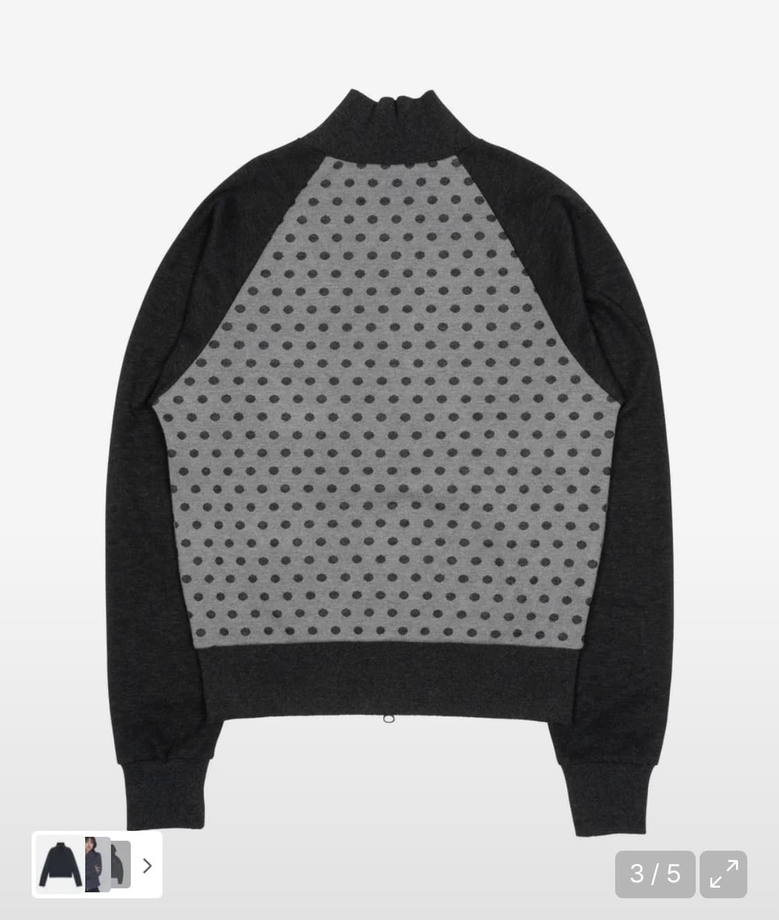 더콜디스트모먼트 tcm 도트래글런 집업 차콜블랙 m 상품이미지2