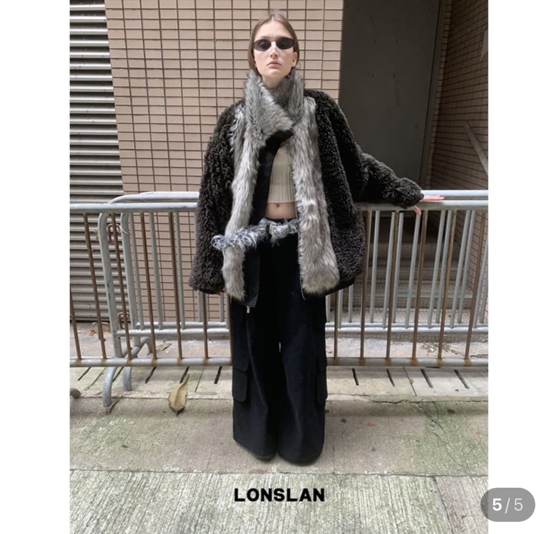 Lonslan 리버시블 점퍼 블랙 상품이미지1