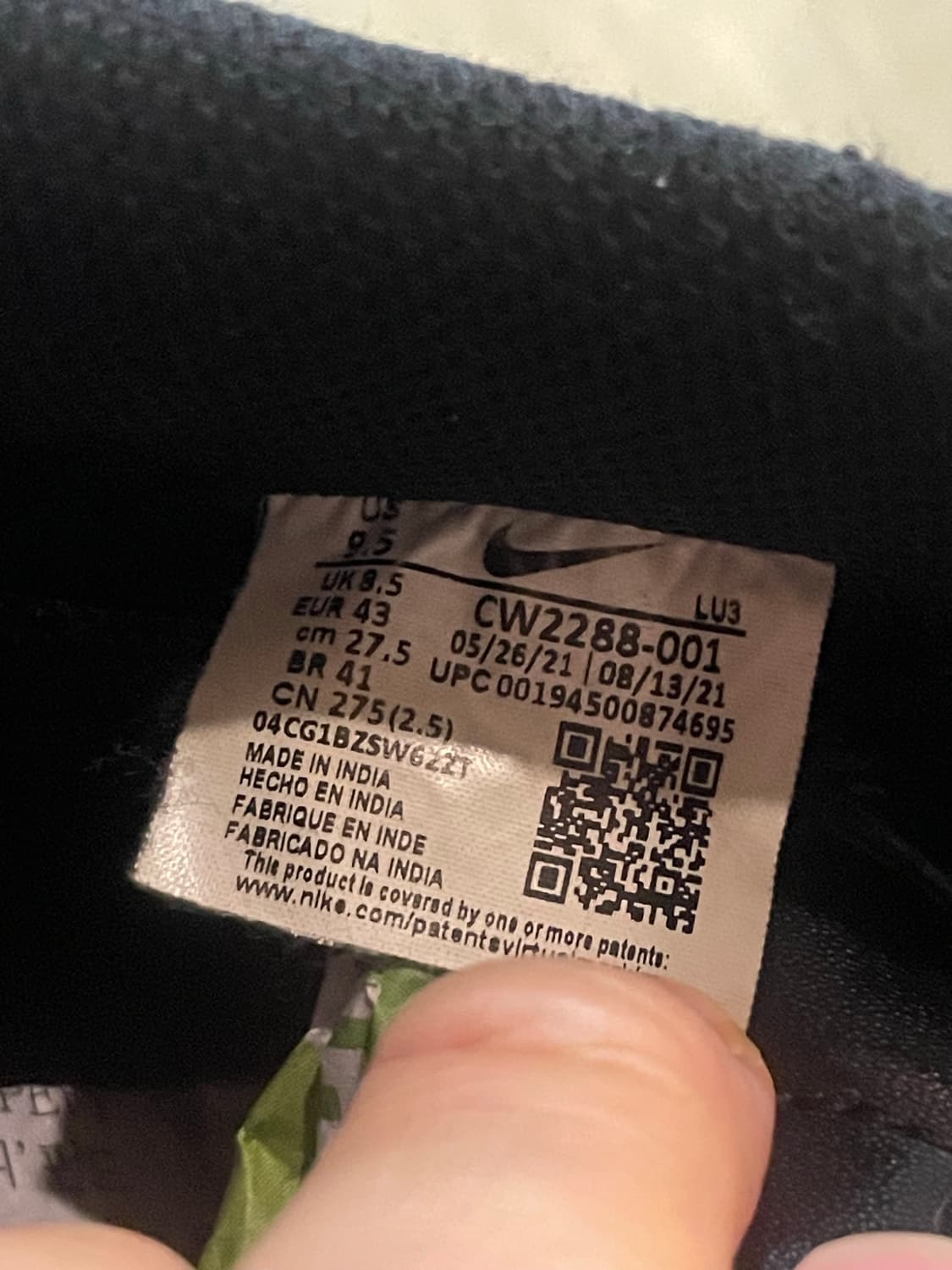 나이키 에어포스 블랙 275 상품이미지10