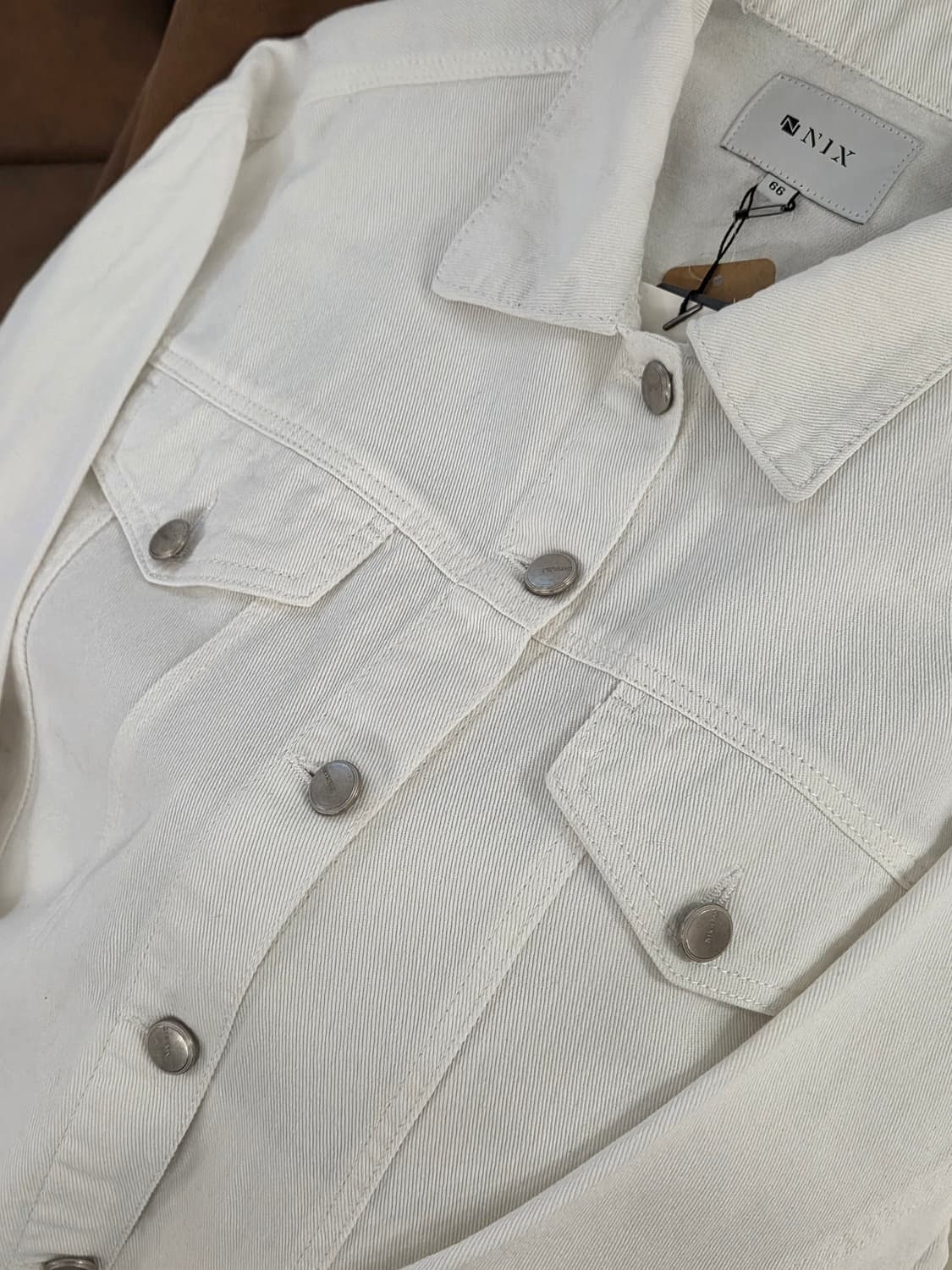 NIX 닉스 화이트 트러커 자켓 상품이미지5