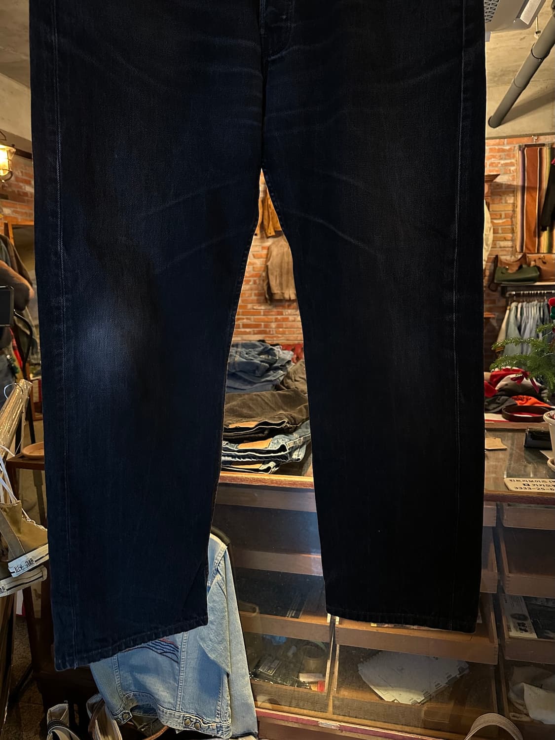 90s USA 빈티지 리바이스 501 0660 흑청 블랙진 데님 팬츠 상품이미지3