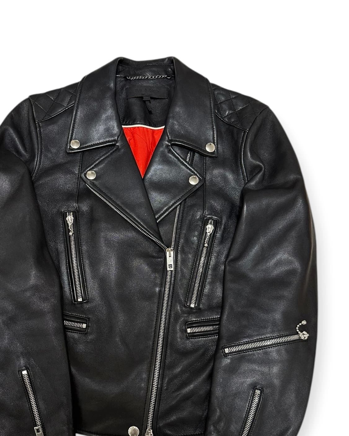 랙앤본 레더 블랙 라이더 자켓 상품이미지2