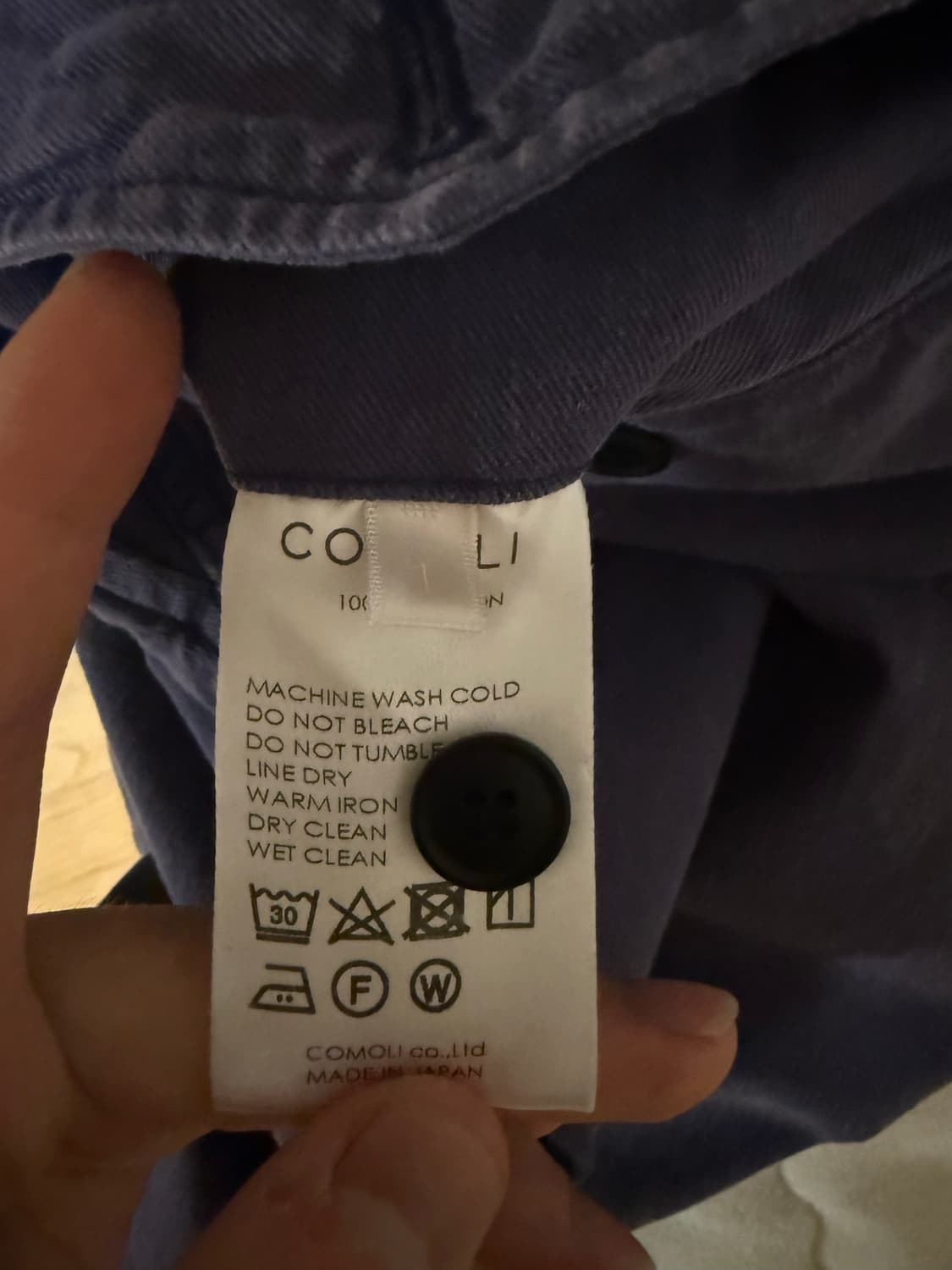 [1]코모리 코튼드릴 니턱팬츠 퍼플 상품이미지5