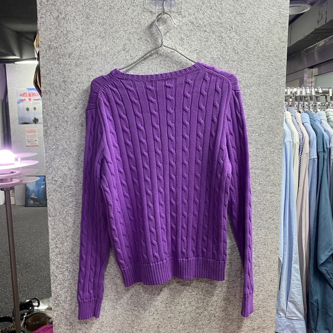 폴로 신형 퍼플 코튼 라운드 니트 B3482 상품이미지5