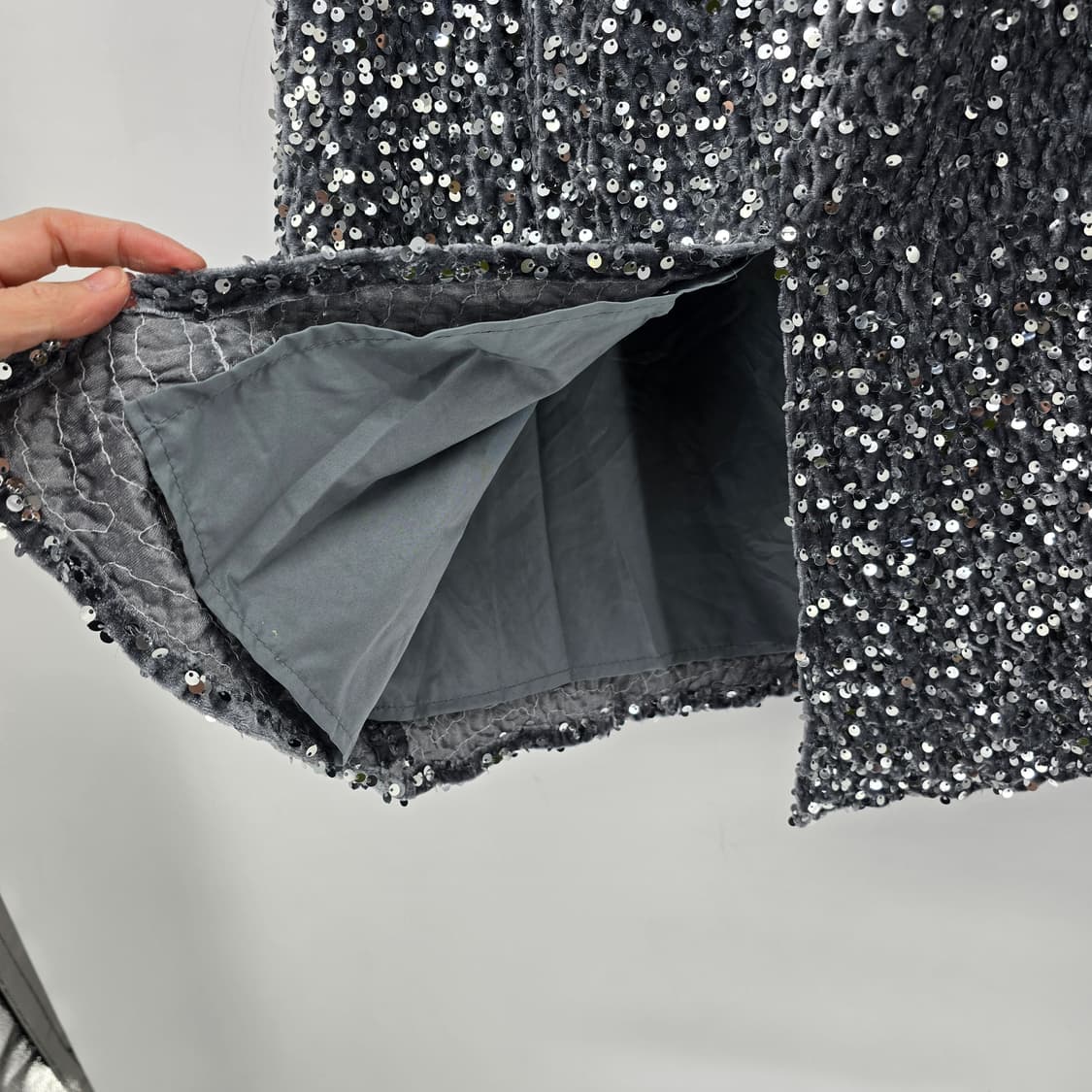 스팽글 벨벳 롱 스커트 상품이미지8