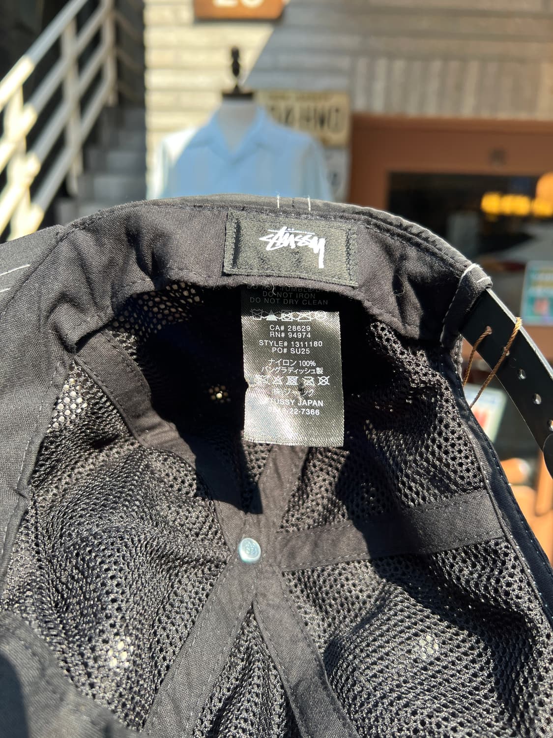 Stussy 스투시 재팬 블랙 나일론 볼캡 상품이미지4