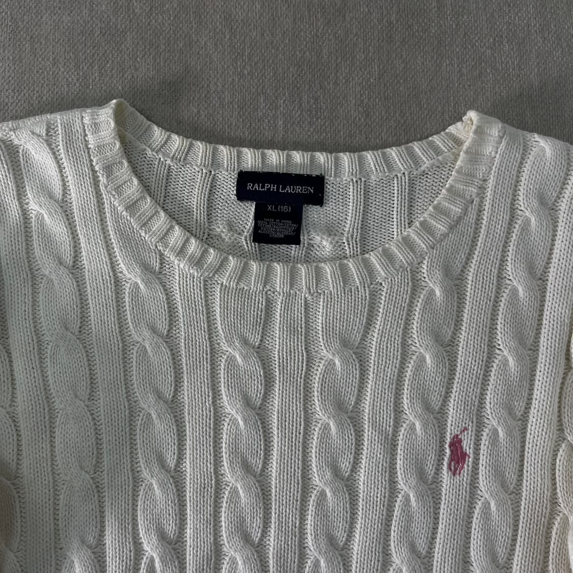 w95 폴로랄프로렌 꽈배기 화이트 니트 상품이미지2