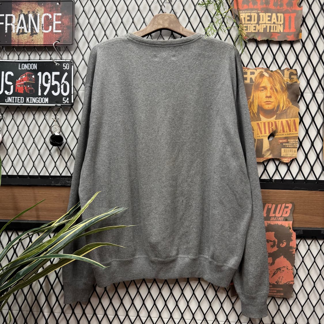 폴로 랄프로렌 니트 스웨터 버건디 포니 로고 포인트 딥그레이 상품이미지2