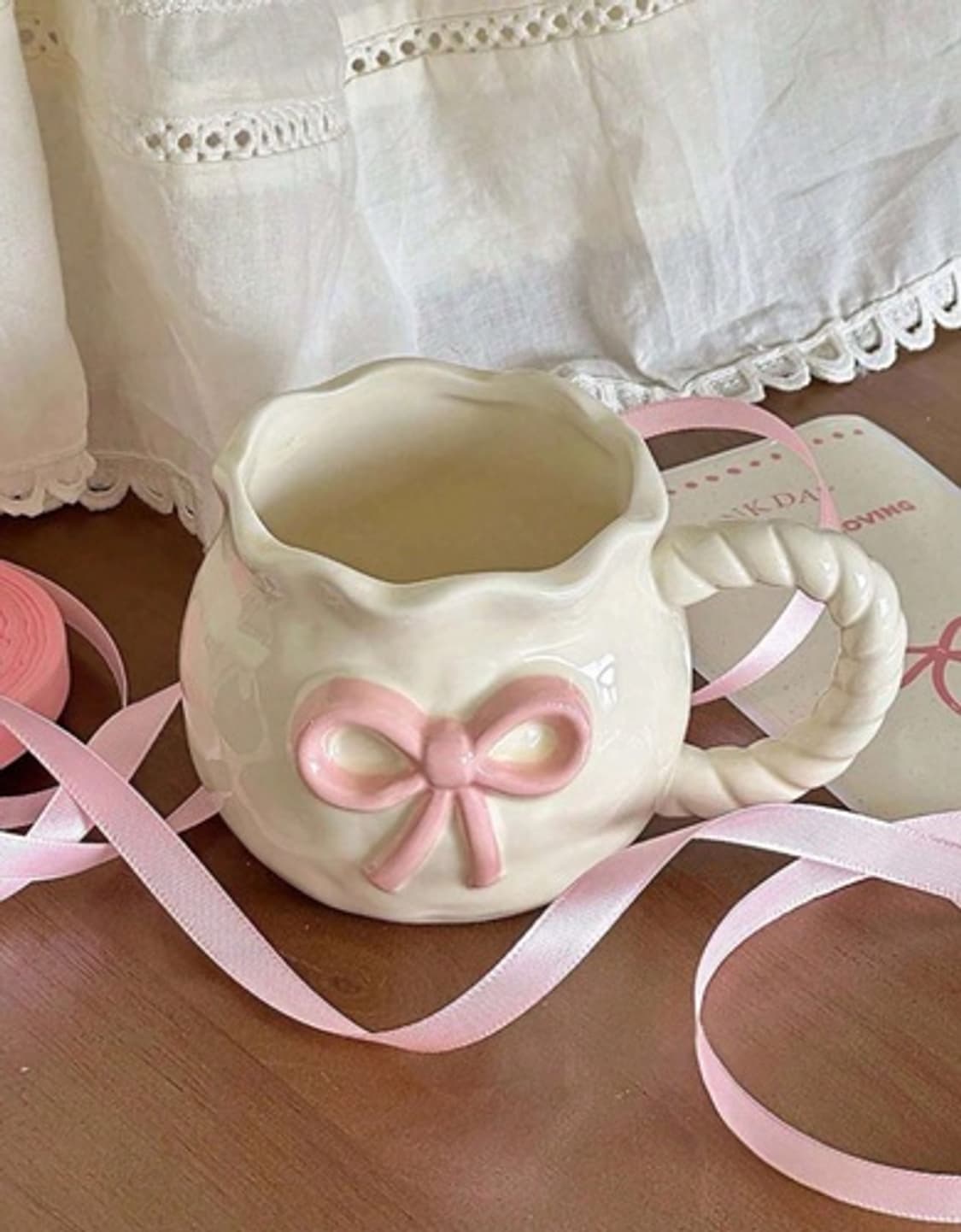 어반아웃피터스 리본 세라믹 컵 상품이미지2