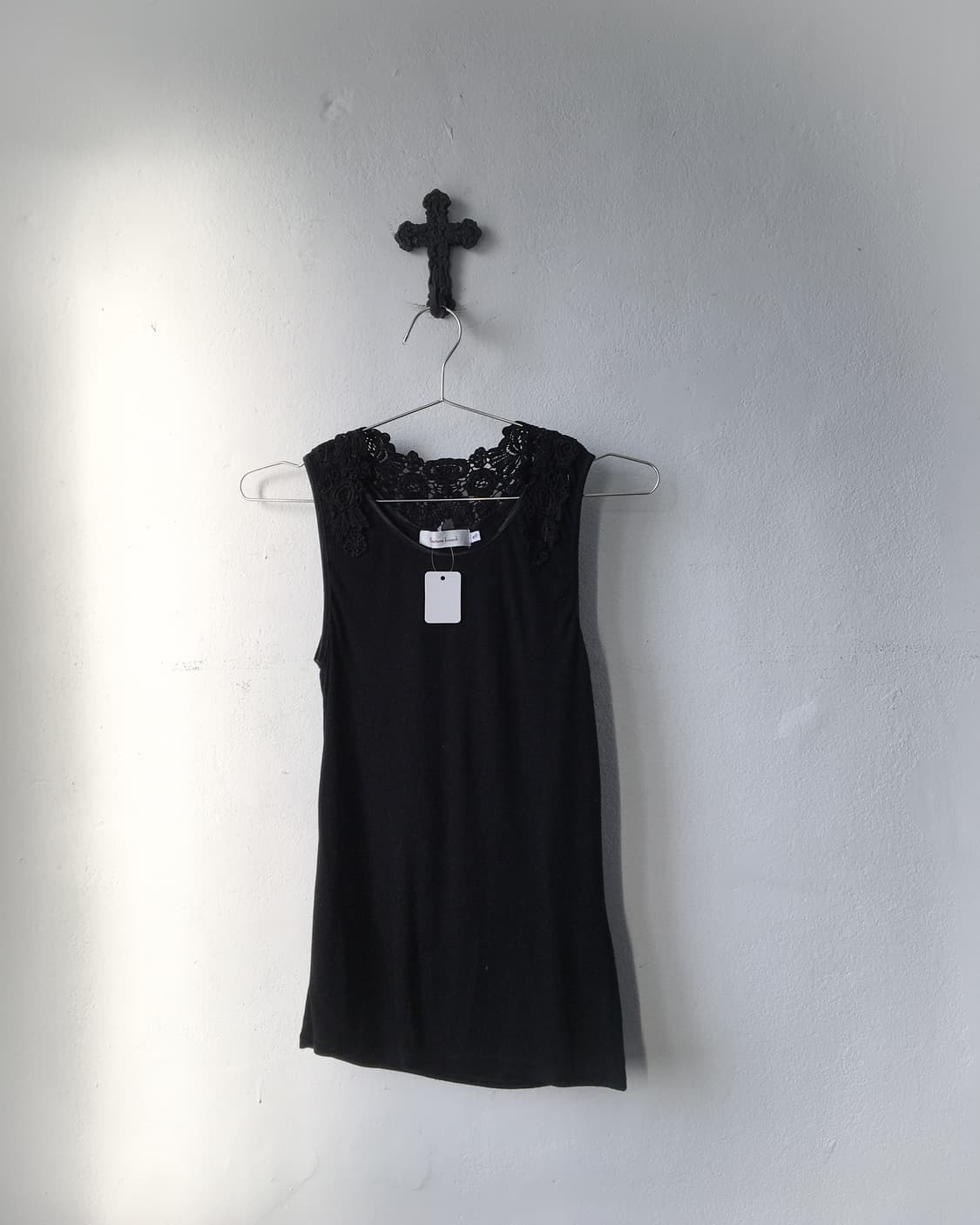 Crochet lace trimming sleeveless 상품이미지2