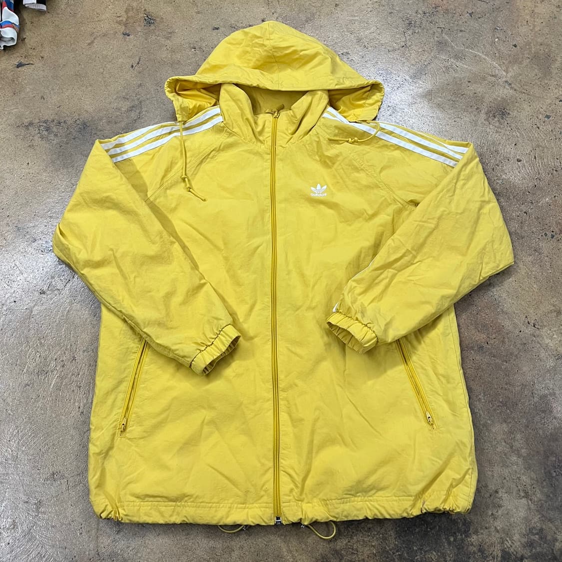 [정품/L] 아디다스 삼선 옐로우 후드 바람막이 b10 상품이미지2