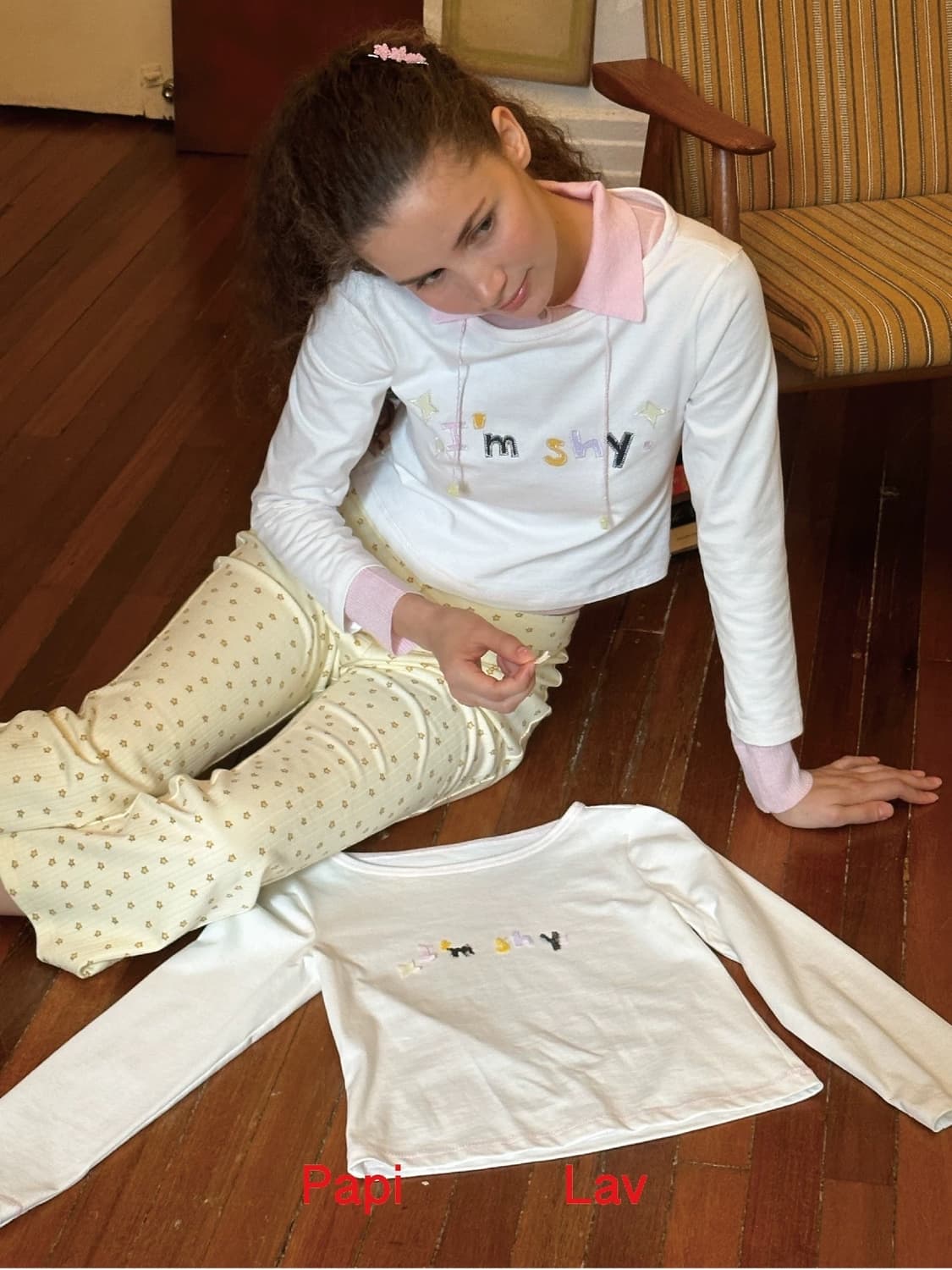 Papilav I’m shy 티셔츠 S 상품이미지2