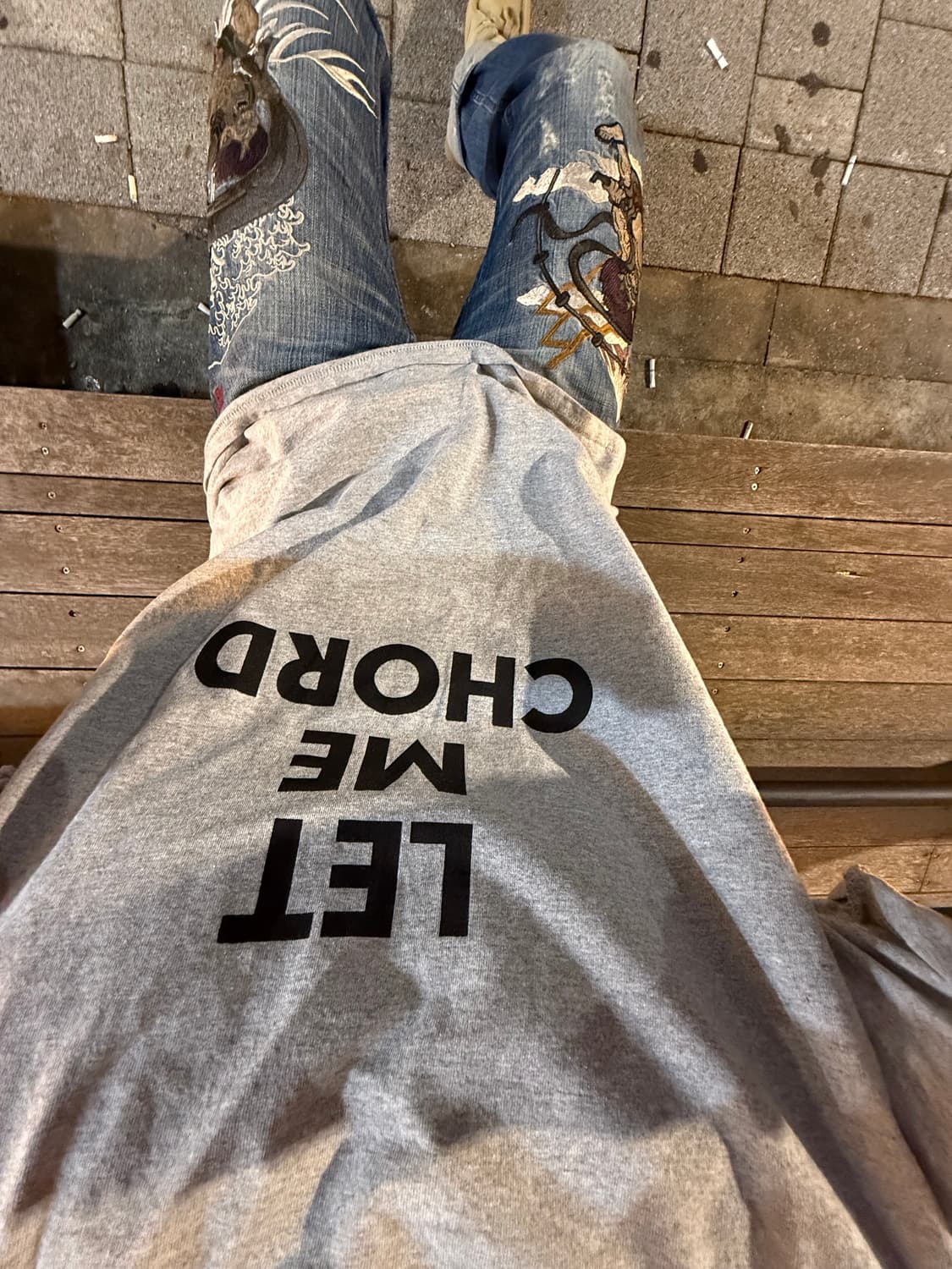 카라쿠리 타마시 오니 자수 데님 상품이미지5