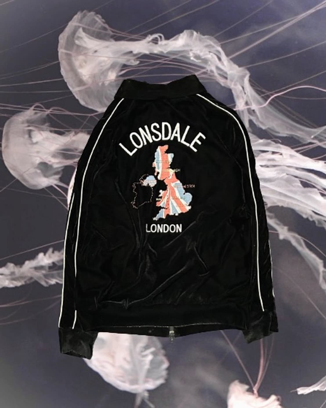 빈티지 루즈핏 벨벳 집업 상품이미지1