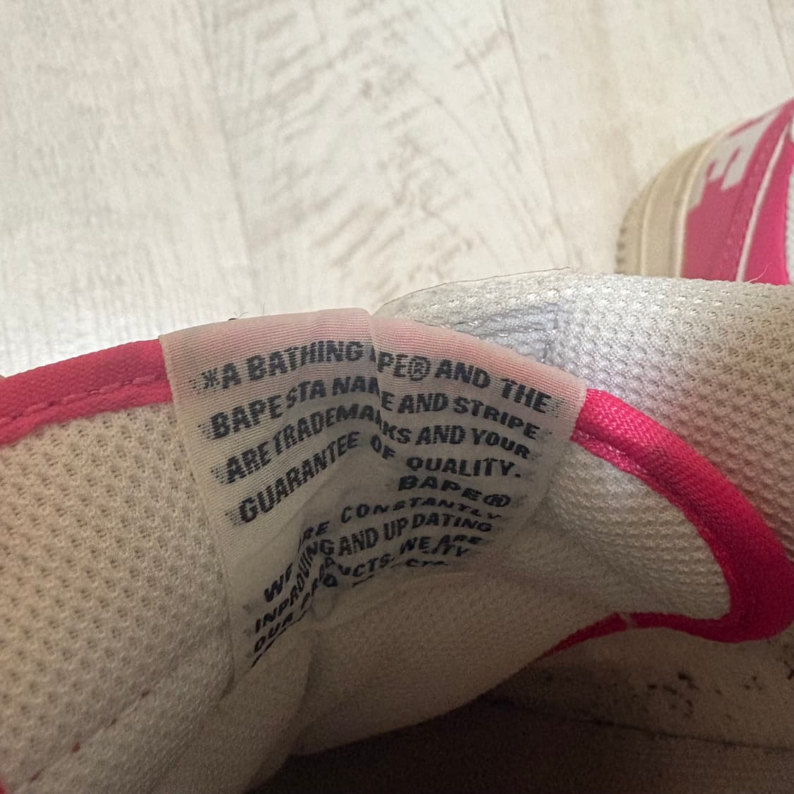 (극악매물) 베이프 스타 로우 93 핑크 상품이미지6