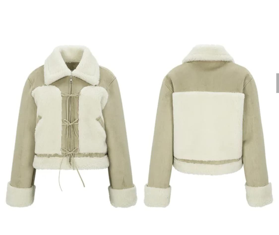 아이토브서울 리본 무스탕 베이지 상품이미지5