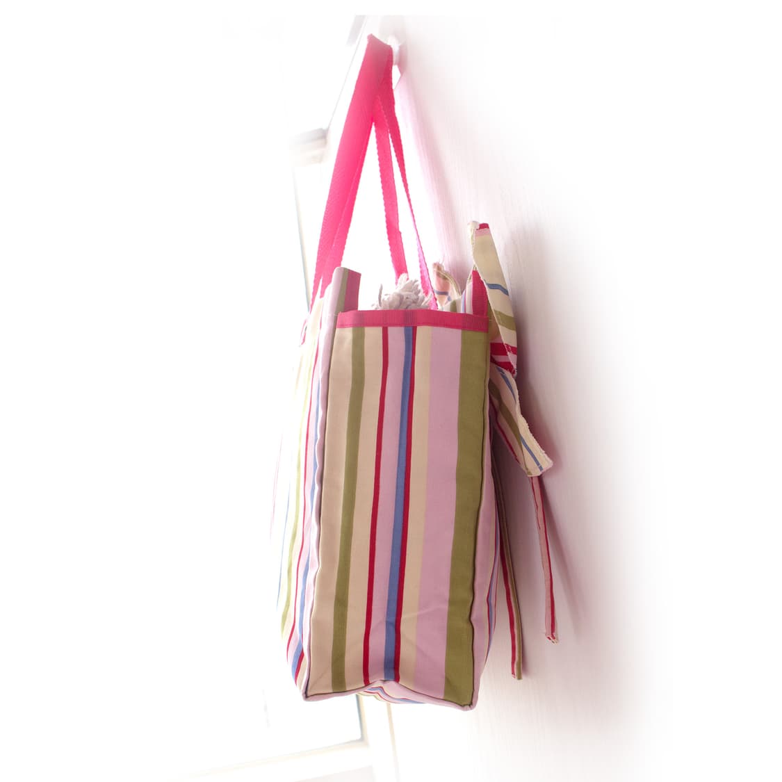 츠모리치사토 플라워 줄-무늬 숄더백 🌷 상품이미지5