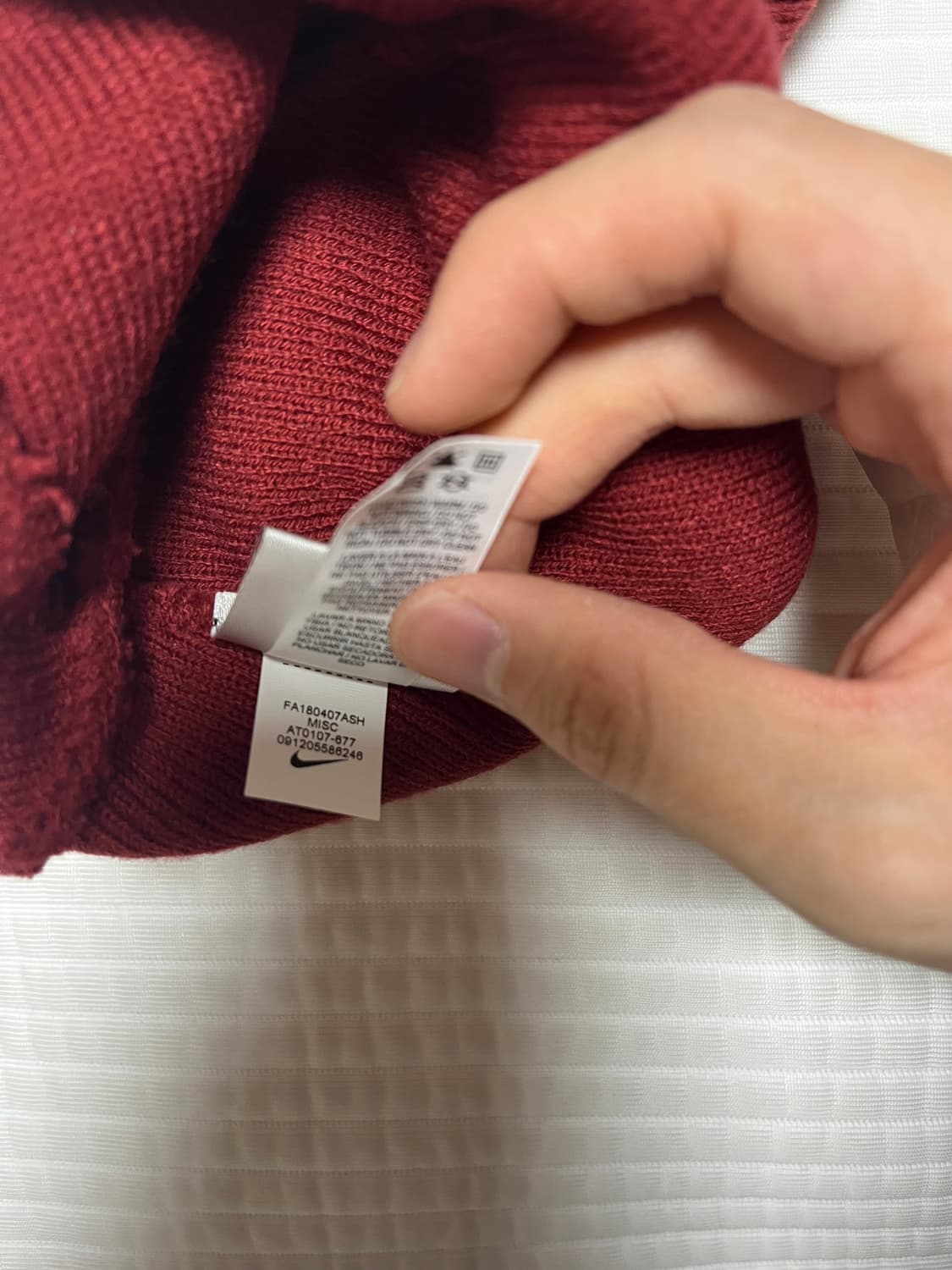 [OS] 슈프림 나이키 버건디 비니 상품이미지5