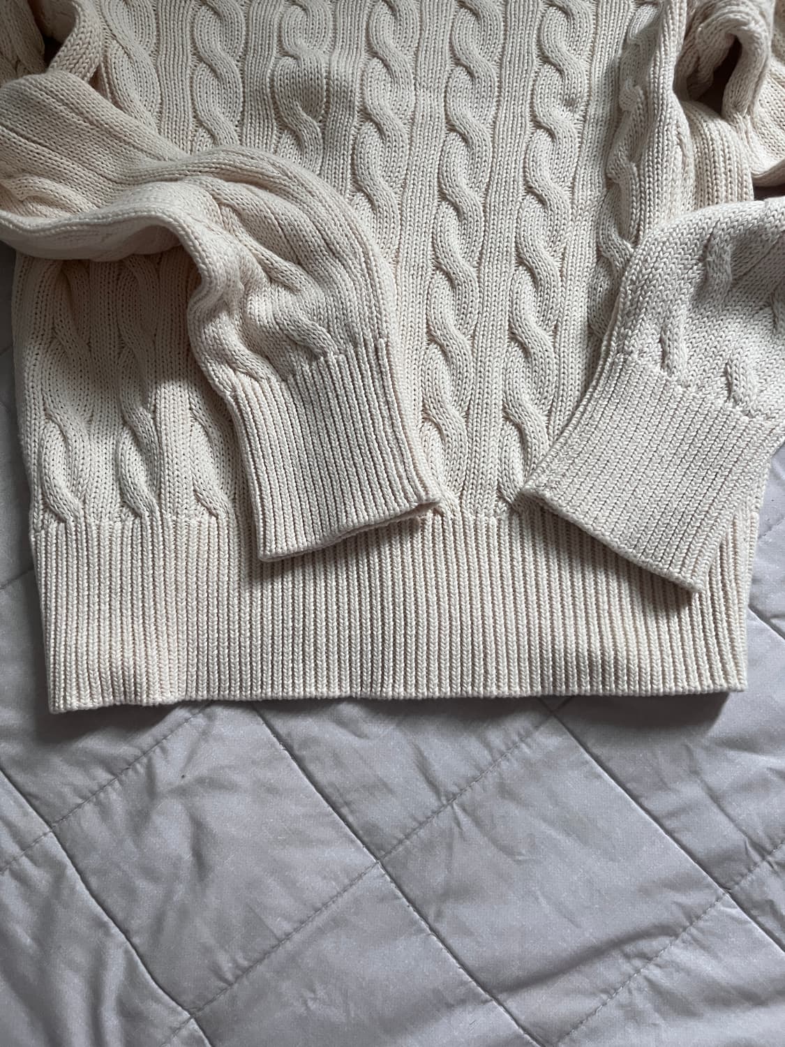 (실착5회미만) Polo 아이보리 니트 가디건 판매 상품이미지4