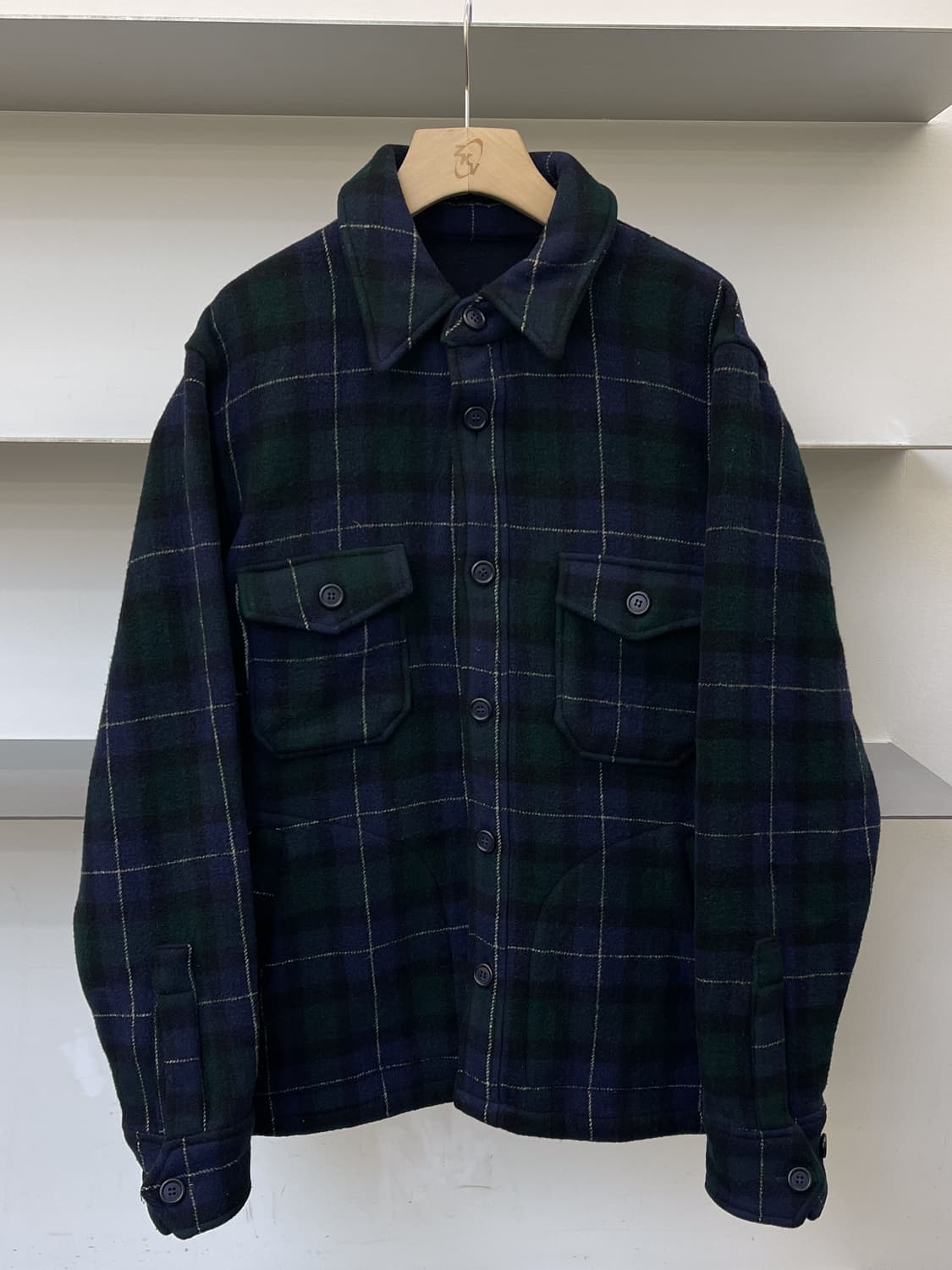 Ships 블랙와치 체크 cpo 울 자켓 상품이미지1