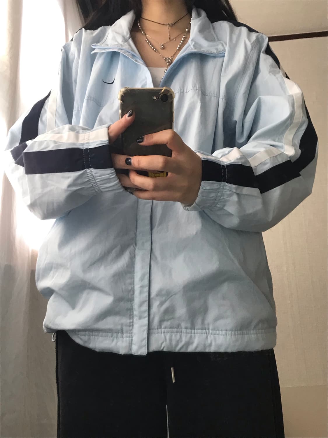 나이키 00s 연하늘 오버핏 바람막이 상품이미지3