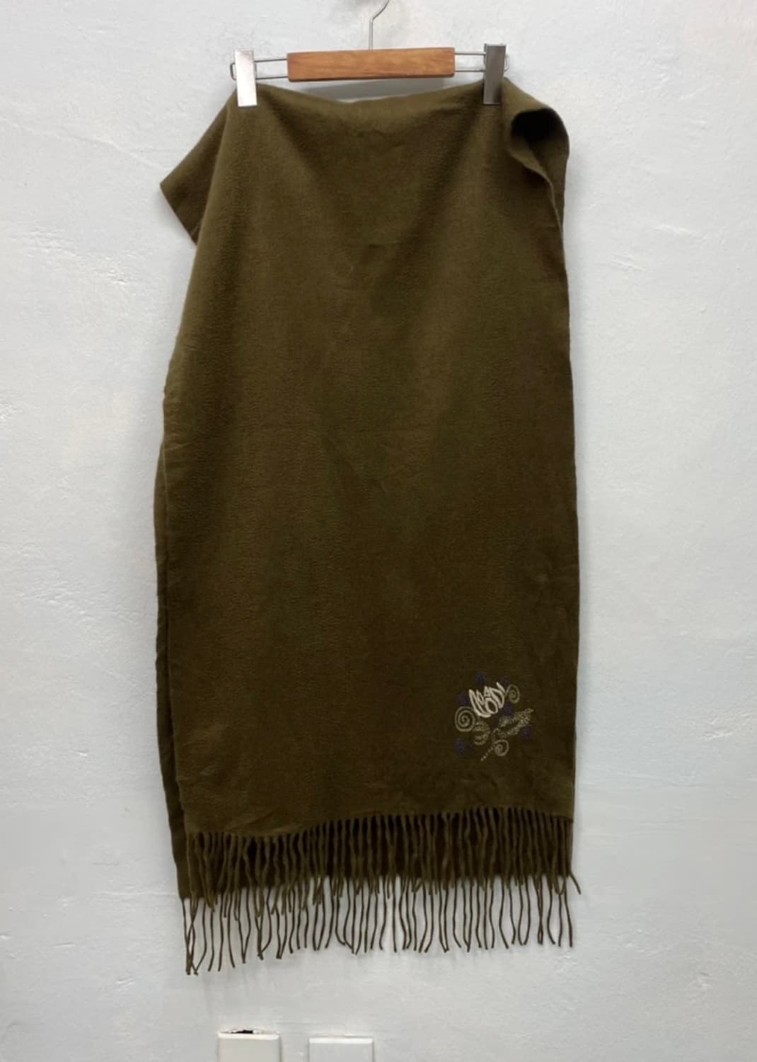 [8635](Dead stock)Chloe khaki muffler#_f 상품이미지6