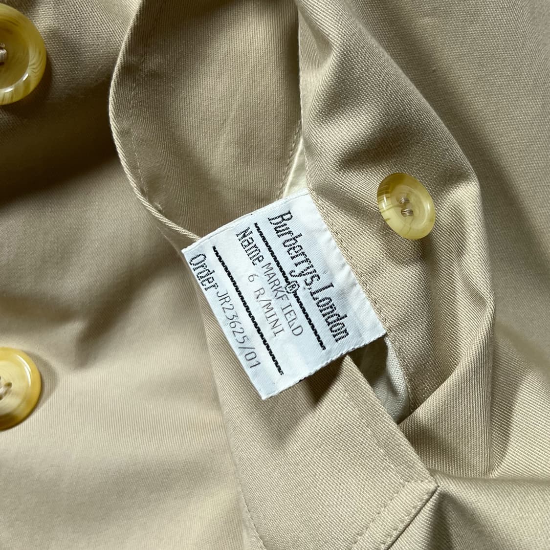 90's 버버리 싱글 베이지 트렌치 코트 상품이미지6