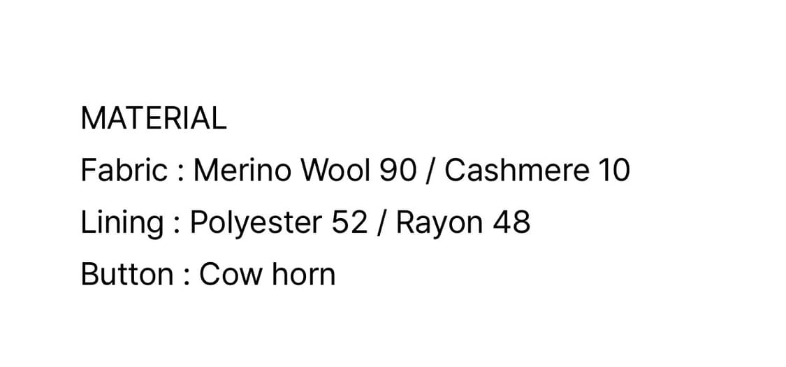 KLEAN 캐시미어 발마칸 코트 S 상품이미지6