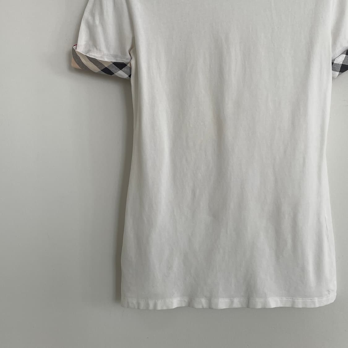 버버리 브릿 S,55 소매 노바 체크 화이트 반팔 티셔츠 상품이미지6