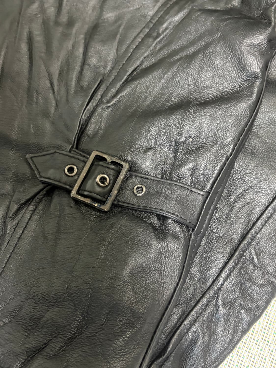 밴티나 리얼레더 싱글 라이더 카페레이서 자켓  상품이미지6