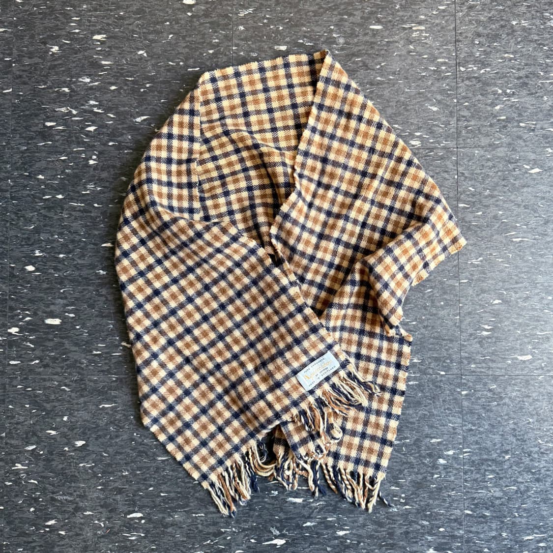 우드 체크 프린지 머플러 상품이미지1