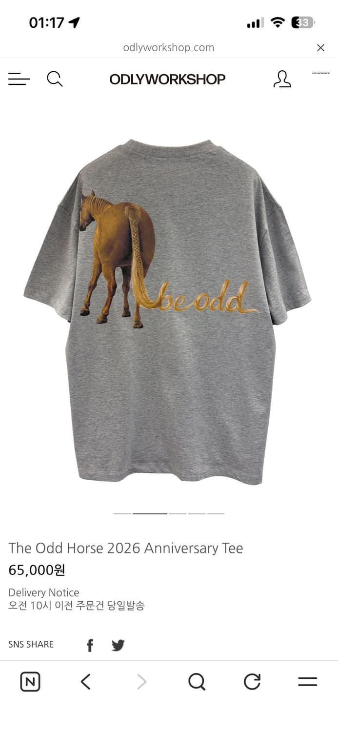 오들리워크샵 The Odd Horse Tee 반팔티 상품이미지1