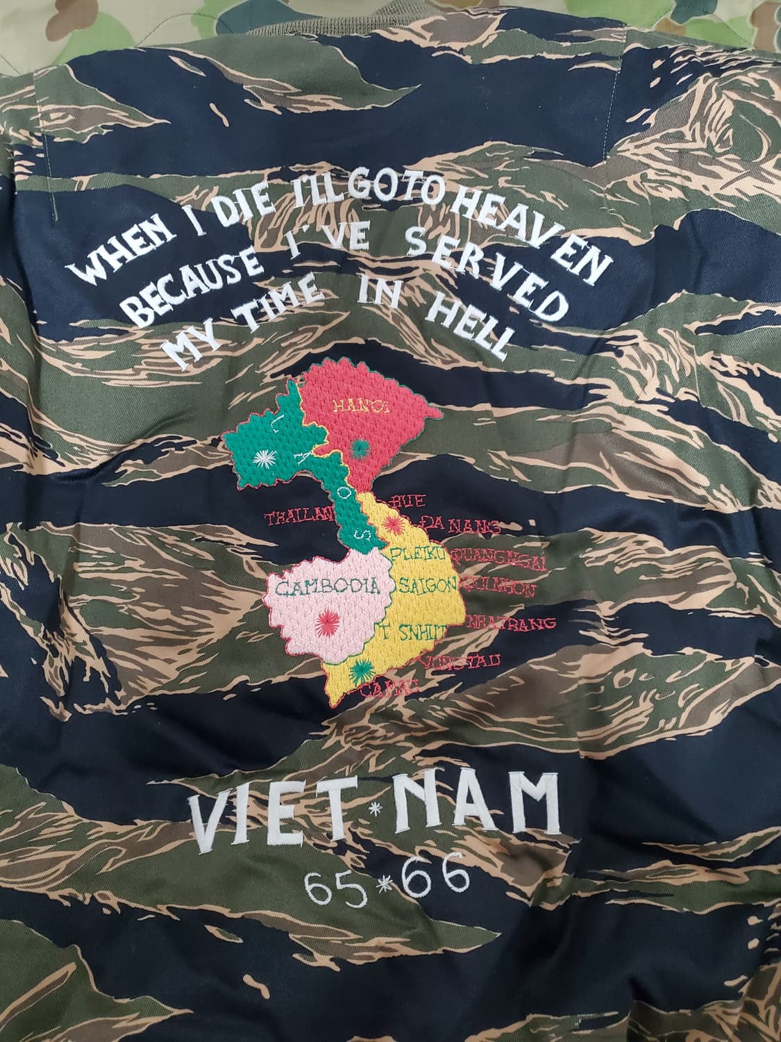 버즈릭슨 ma-1 타이거 패턴 베트남 자수 상품이미지4