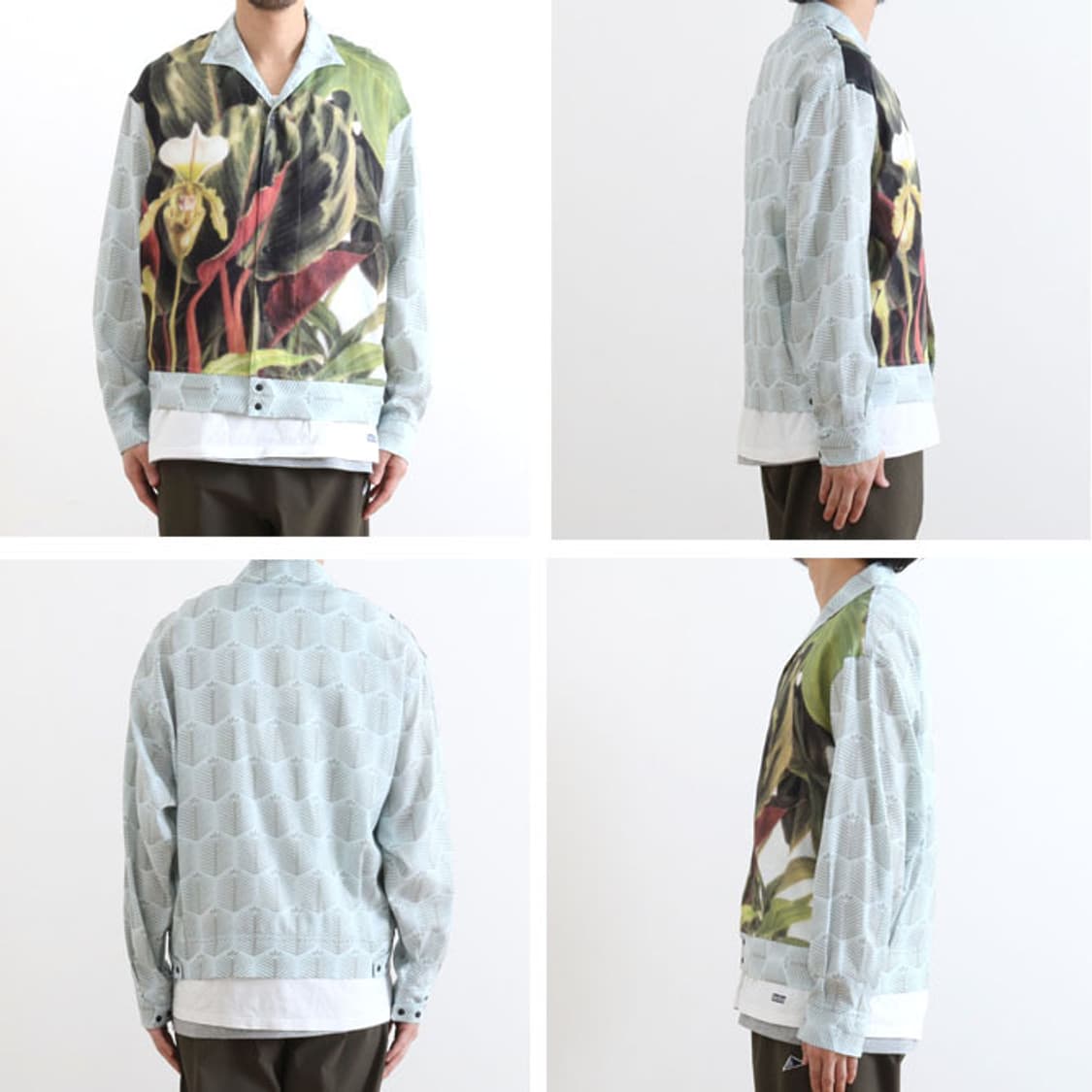 사스콰치패브릭스 모자이크 플라워 셔츠자켓 상품이미지2