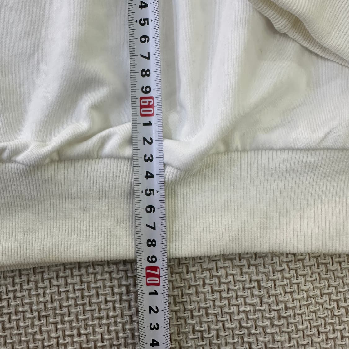 실측확인 빈티지 화이트 맨투맨 0423D 상품이미지6