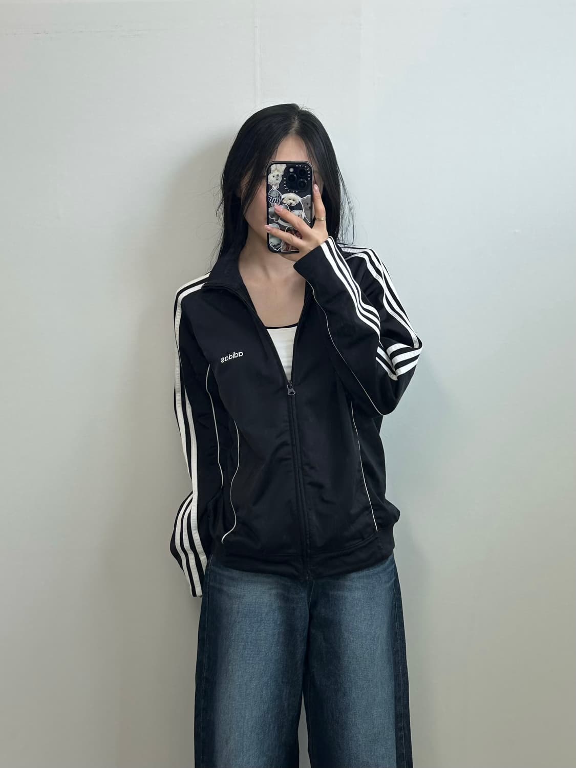 아디다스 블랙 사이드라인 트랙탑 져지 상품이미지1