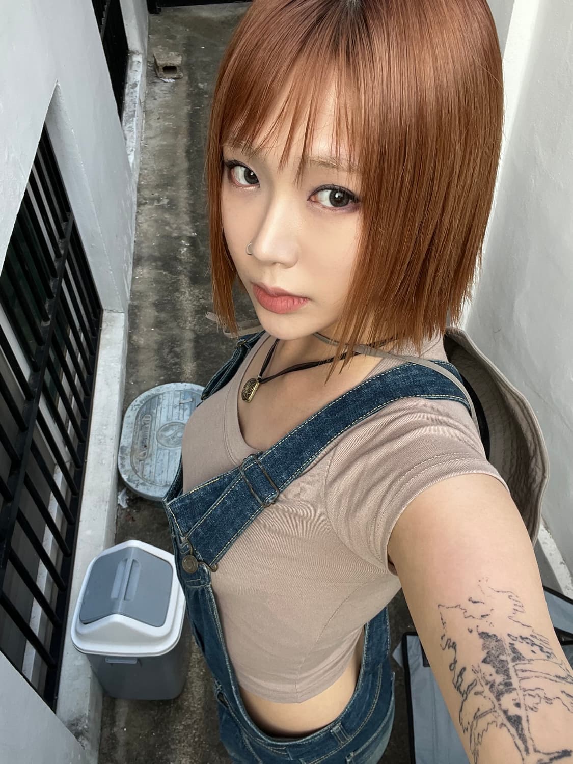 half denim overalls  상품이미지6