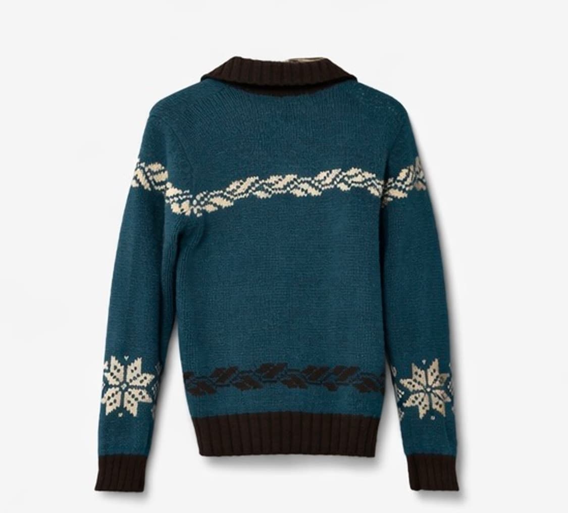 빈티지 패턴 니트집업  상품이미지2