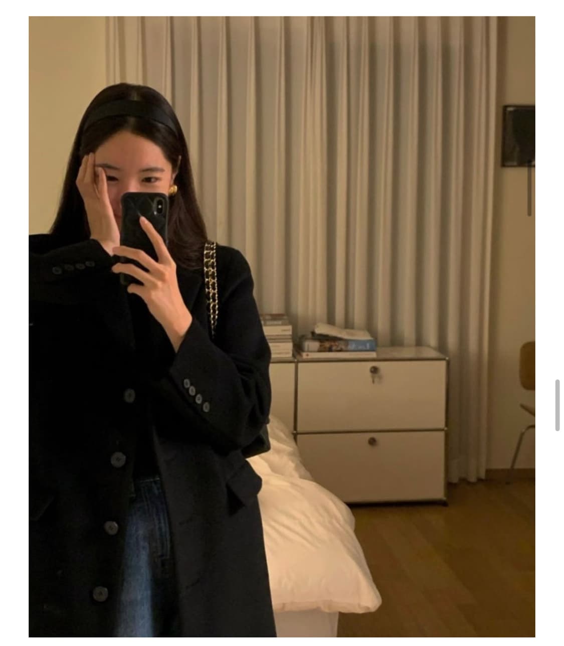 샵엠 클래식 캐시미어 코트 블랙 36 상품이미지4