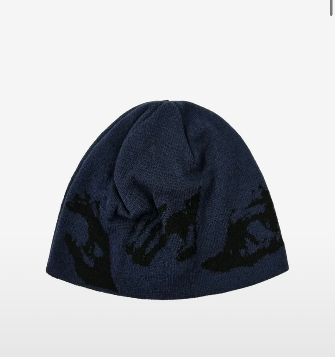 탄산마그네슘 자카드 핸드 그립 비니 네이비 상품이미지2