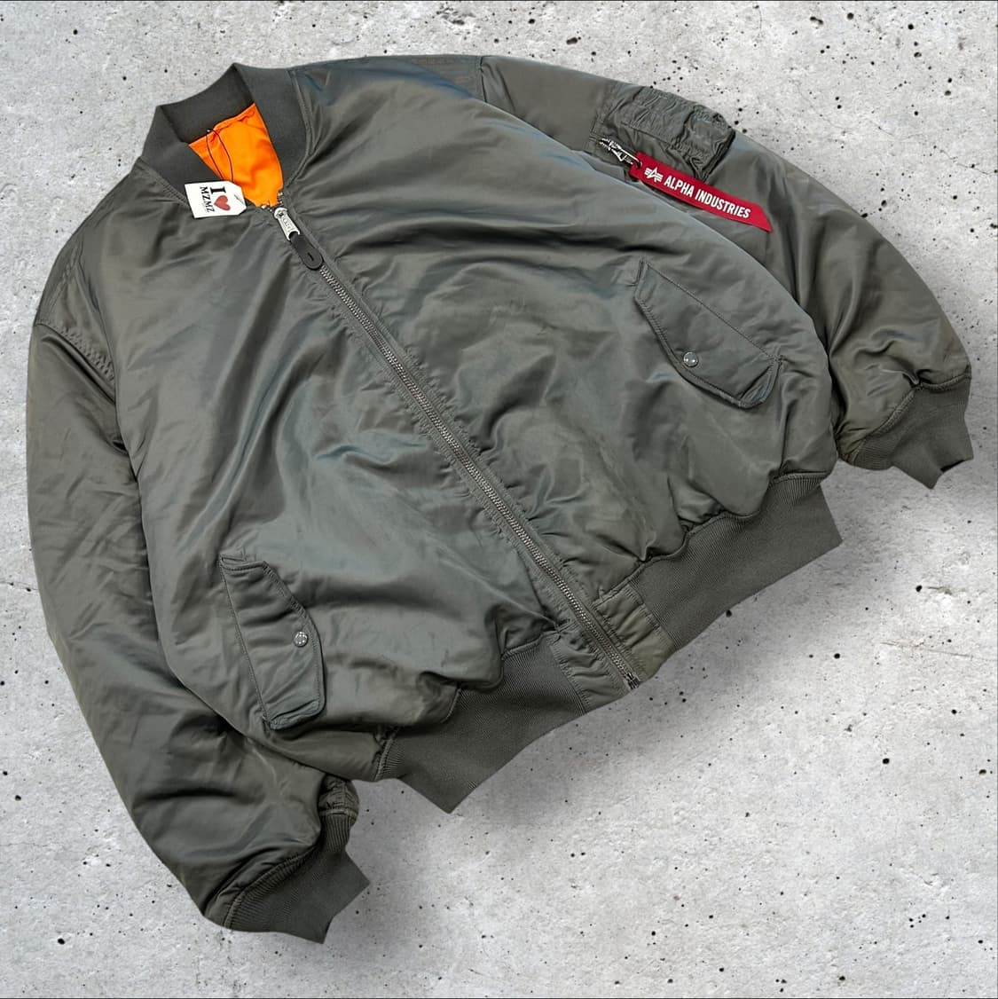 [5XL] 알파인더스트리 MA-1 봄버 자켓 그레이 A647 상품이미지1