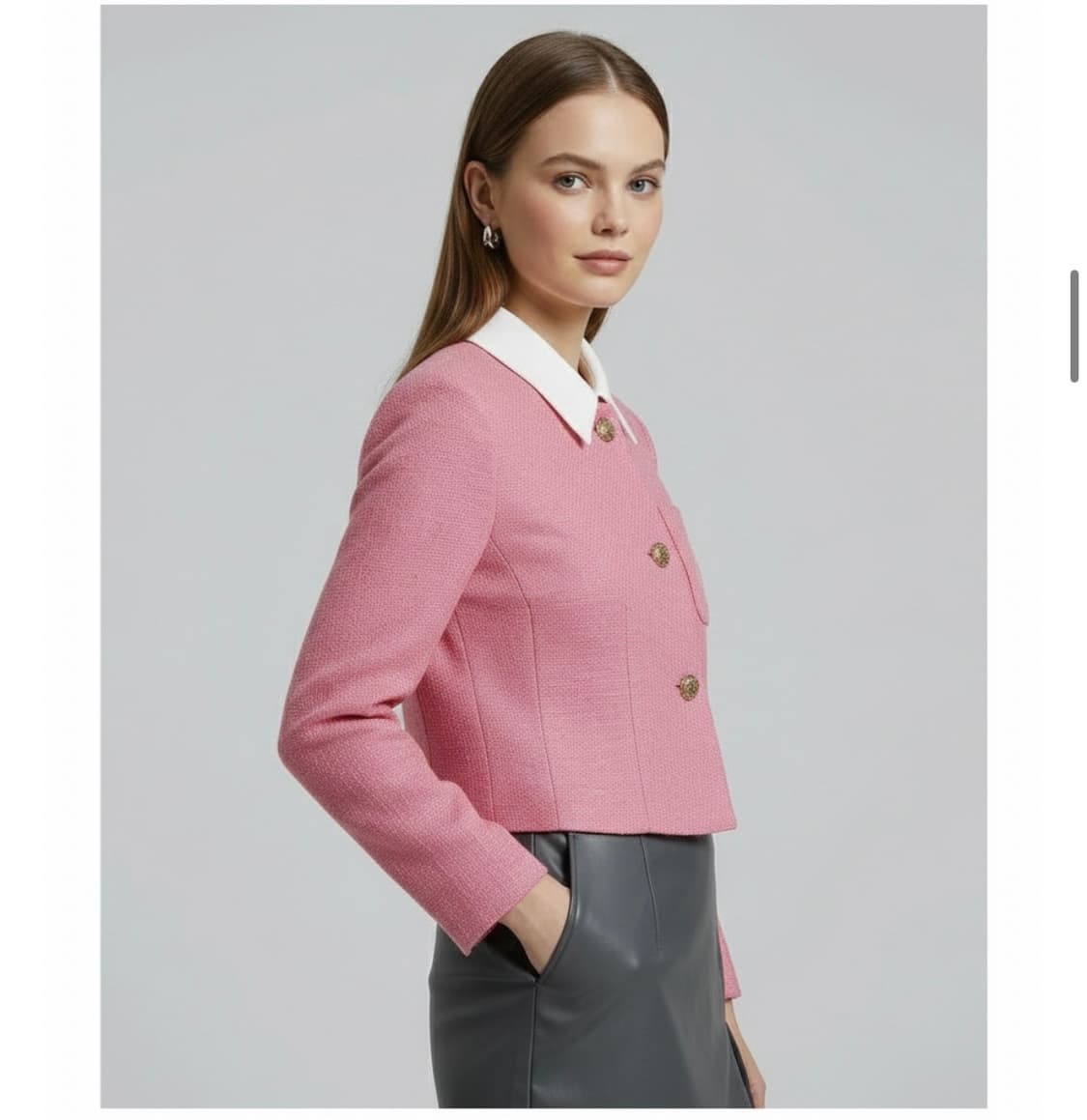 올리브데올리브 핑크 트위드 자켓 상품이미지1