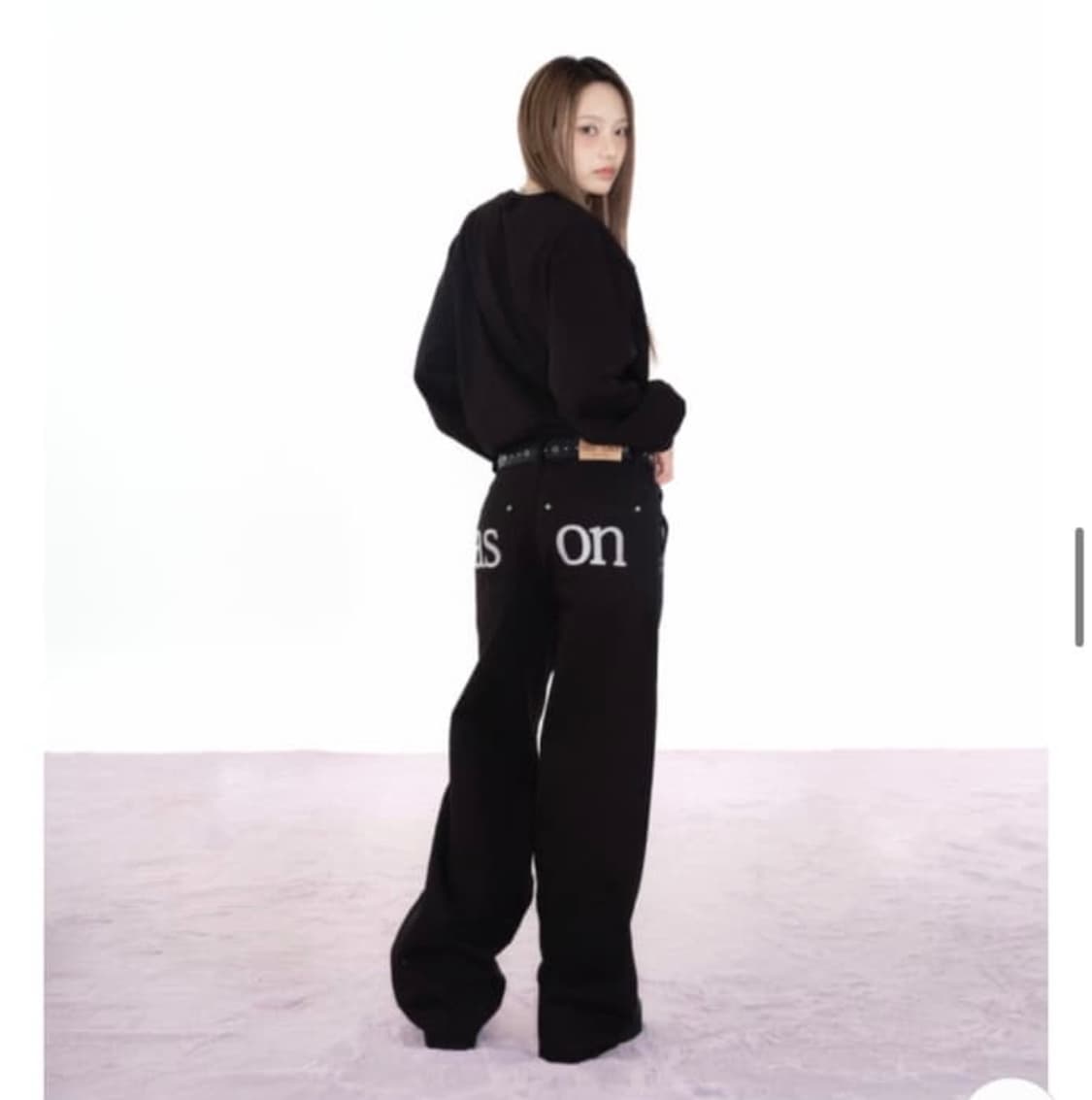 애즈온 ason 스모그팬츠 smog wide pants black S 상품이미지1