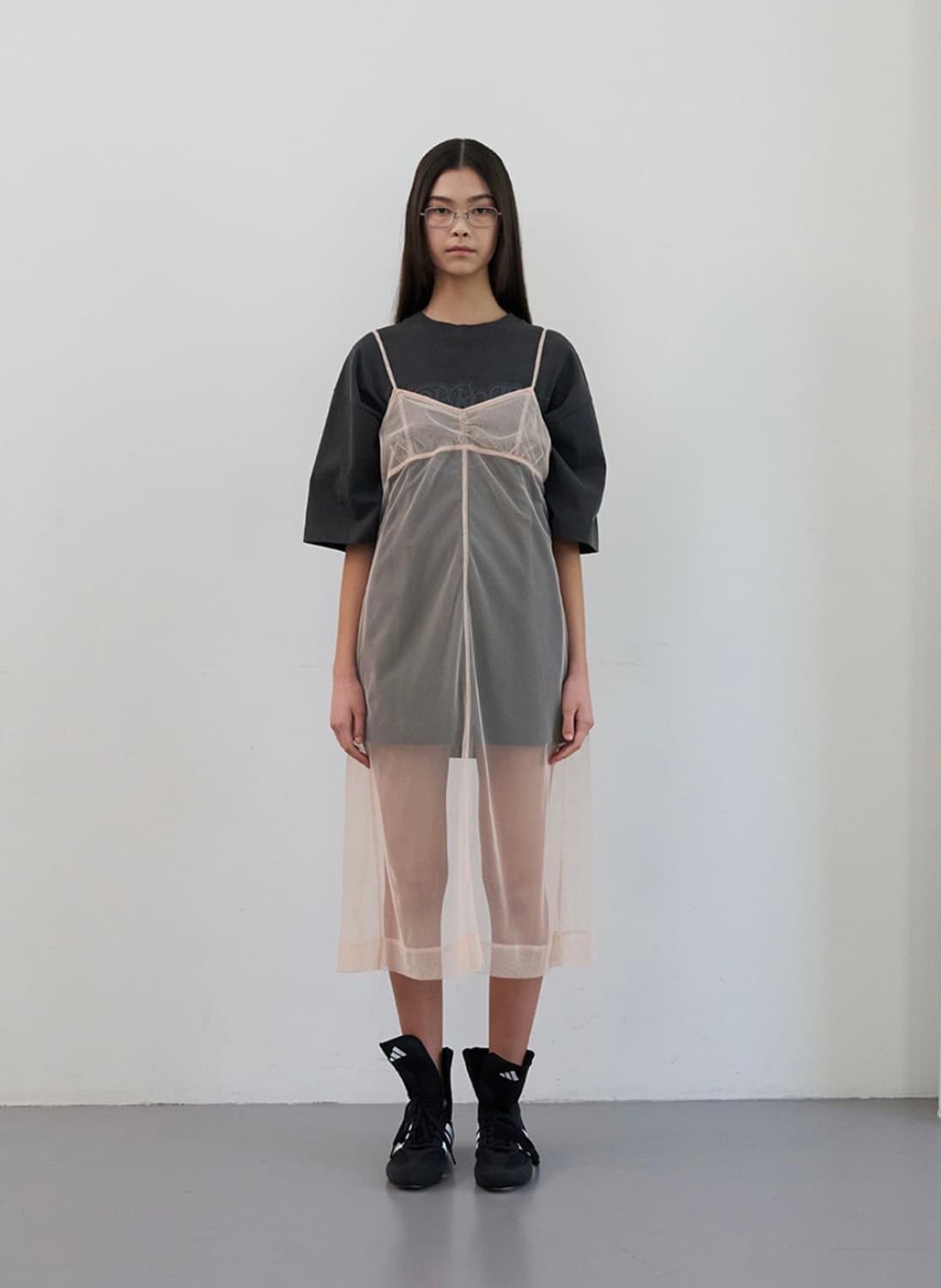 LCDC Mesh Dress - beige 상품이미지2