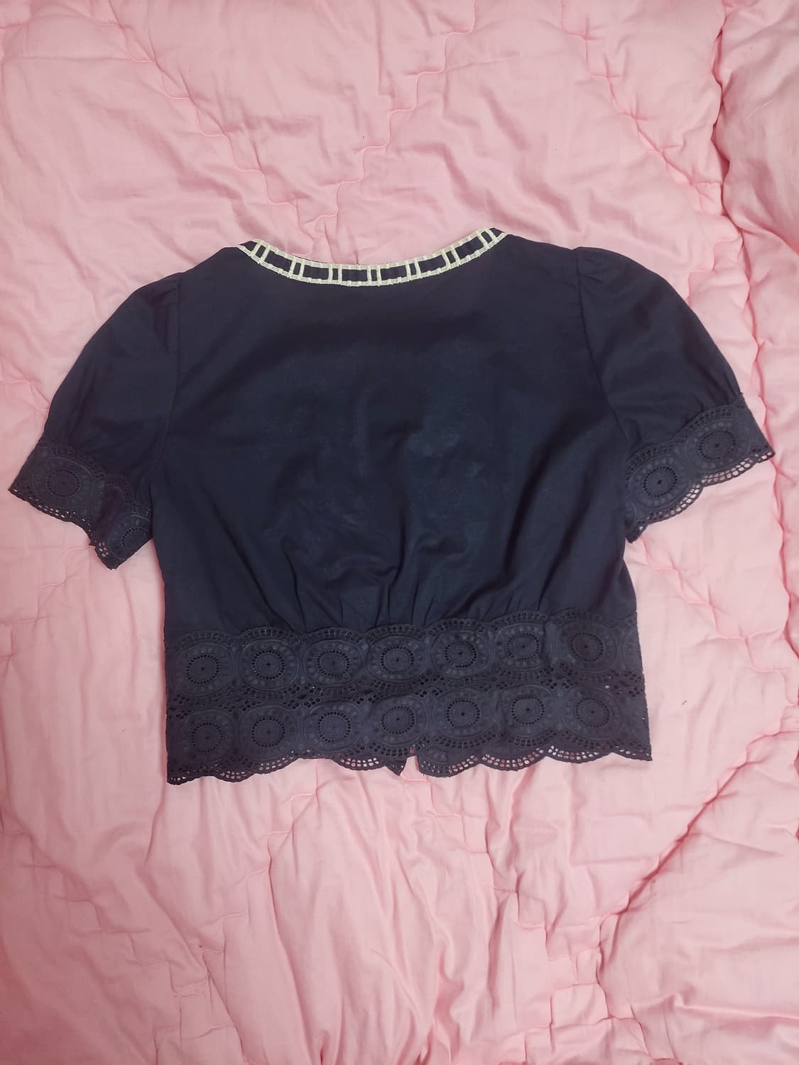 급처상태좋음!레니본 리본 레이스 자수 공주 가디건 블라우스 자켓 셔츠 상품이미지3