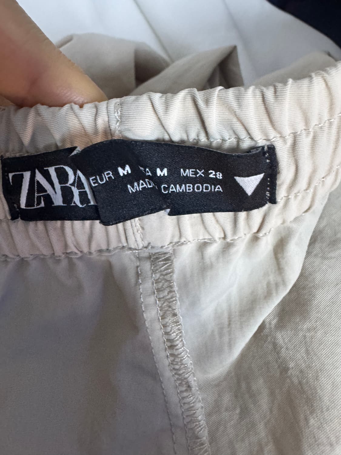 자라 ZARA 밑단 스트링 빅 포켓 카고 밴딩 조거 팬츠 M 상품이미지3