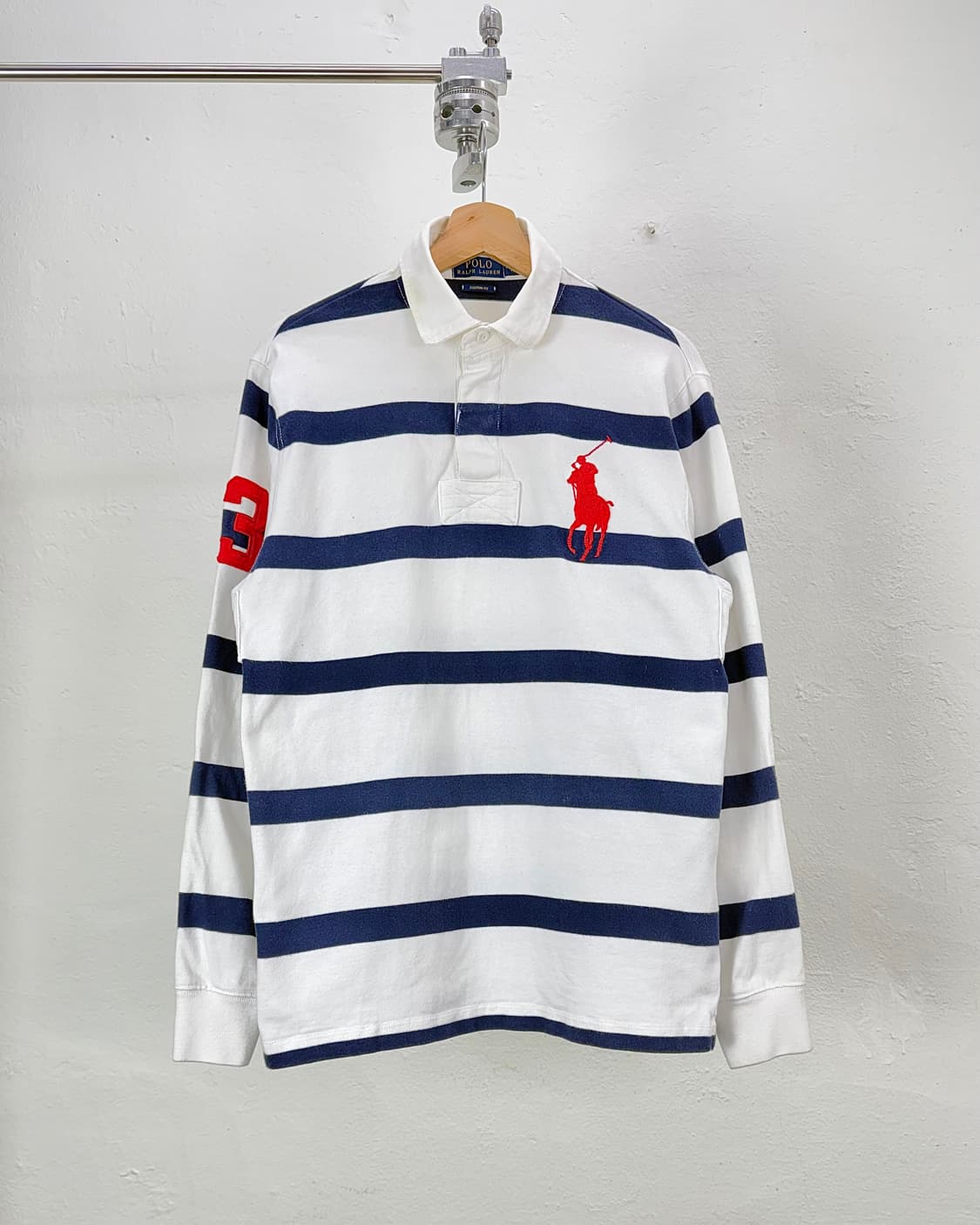 폴로 랄프로렌 빅포니 스트라이프 멀티 럭비 티셔츠 상품이미지1