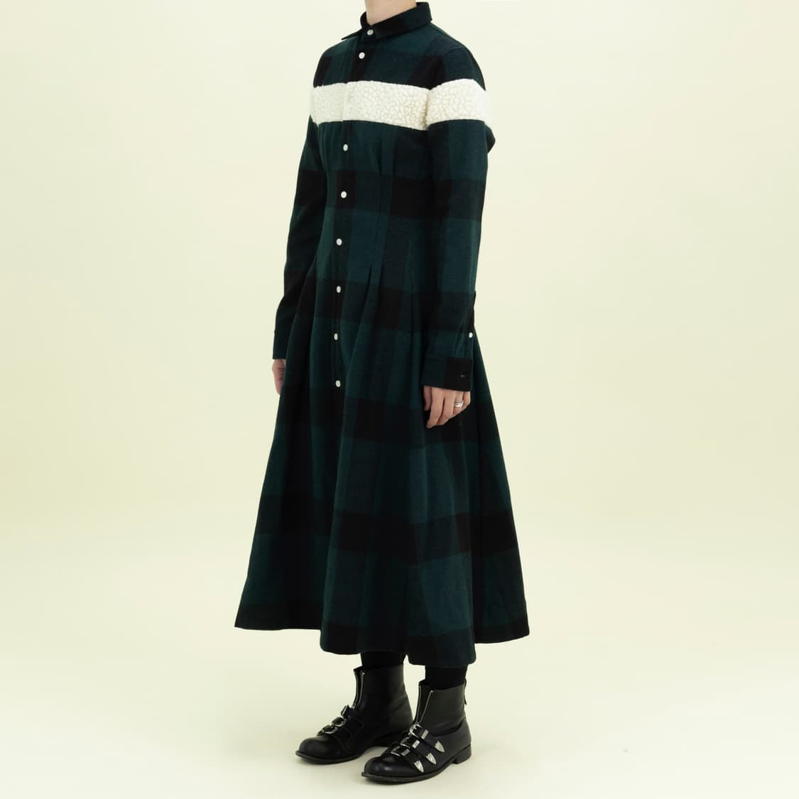 일본 빈티지 겨울 셔츠 자켓 원피스 S 사이즈 상품이미지4