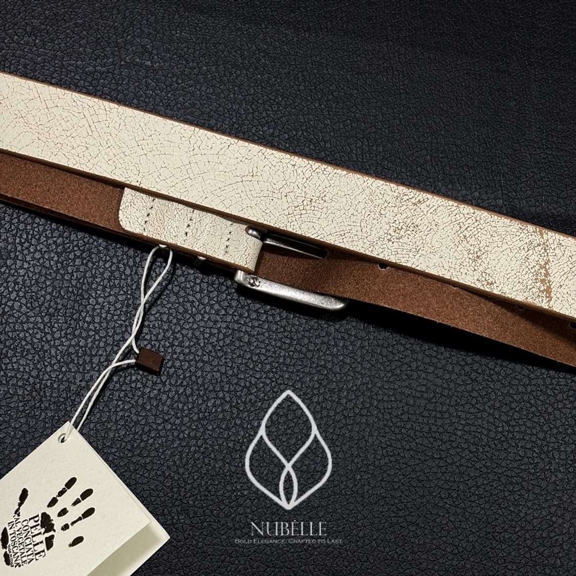 🌗 Vera pelle crack belt / 베라펠레 크랙 가죽 벨트 상품이미지8